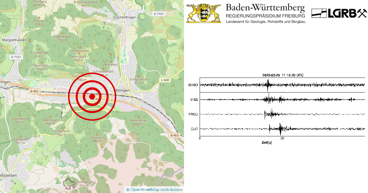 Erdbeben Bei Albstadt Zollernalbkreis Bw Am