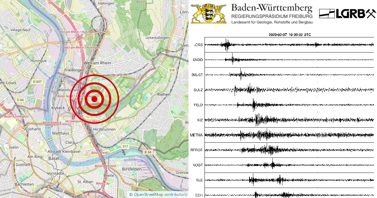 Erdbeben Bei Weil Am Rhein, Lkrs. Lörrach, BW Am 07.02.2020 ...